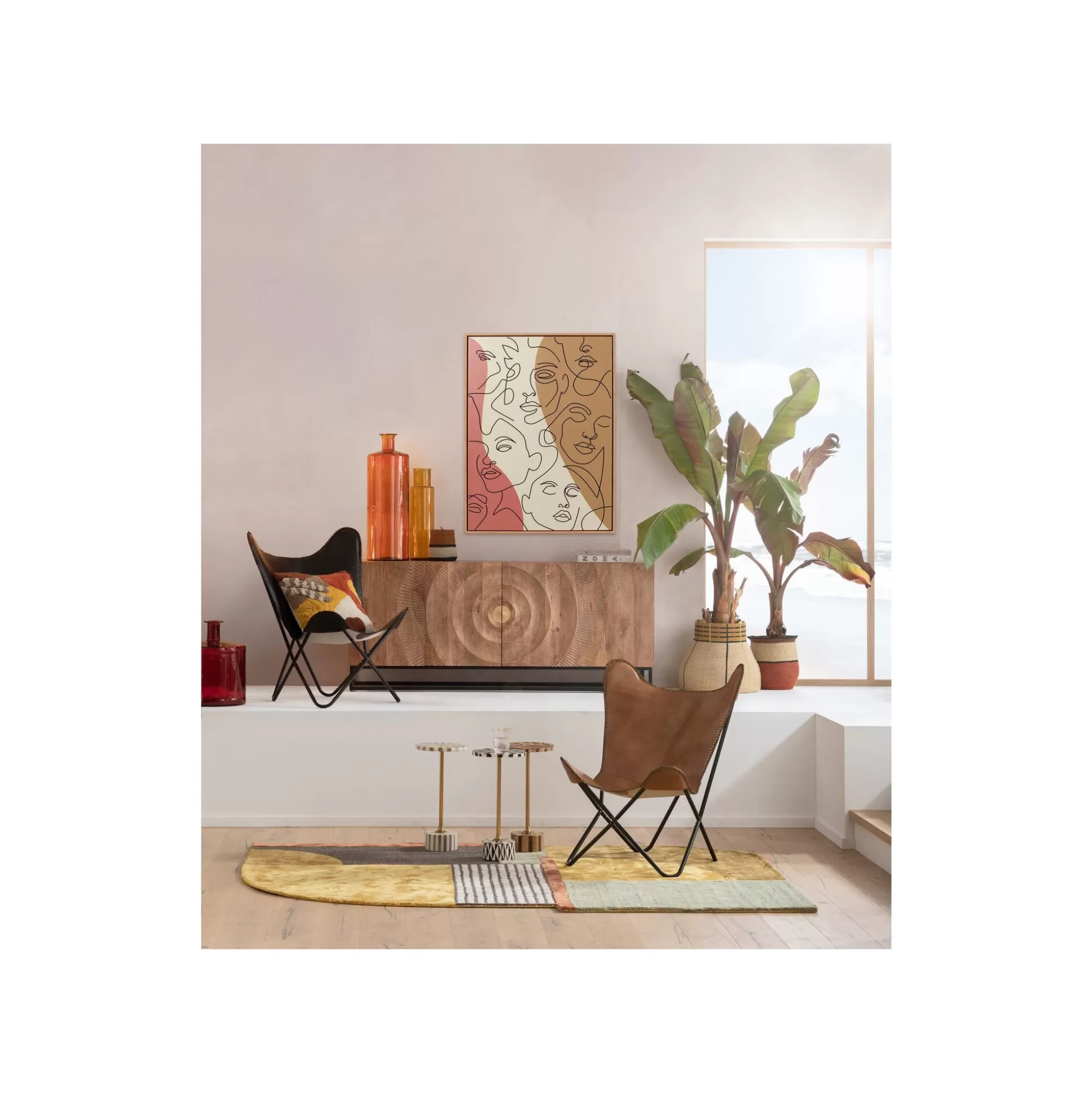 Tableau Faccia Arte Tricolore 90x120cm ^KARE Design Hot