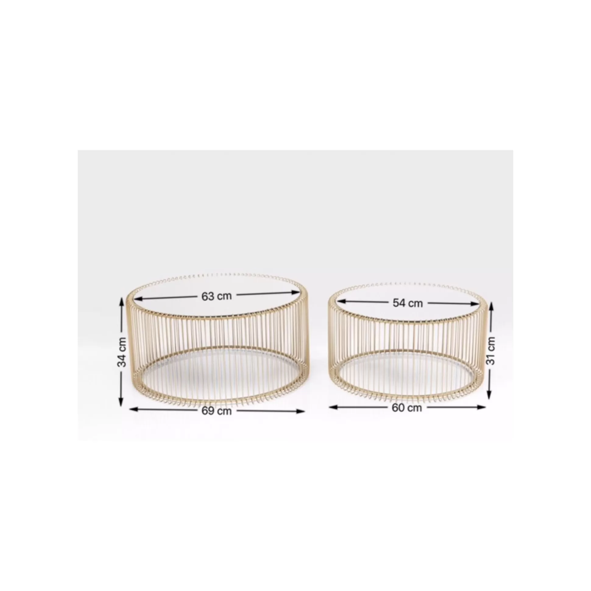 tables_basses_rondes_wire_set_de__laiton_kare_design_3.webp Tables Basses Rondes Wire Set De 2 Laiton ^KARE Design Cheap