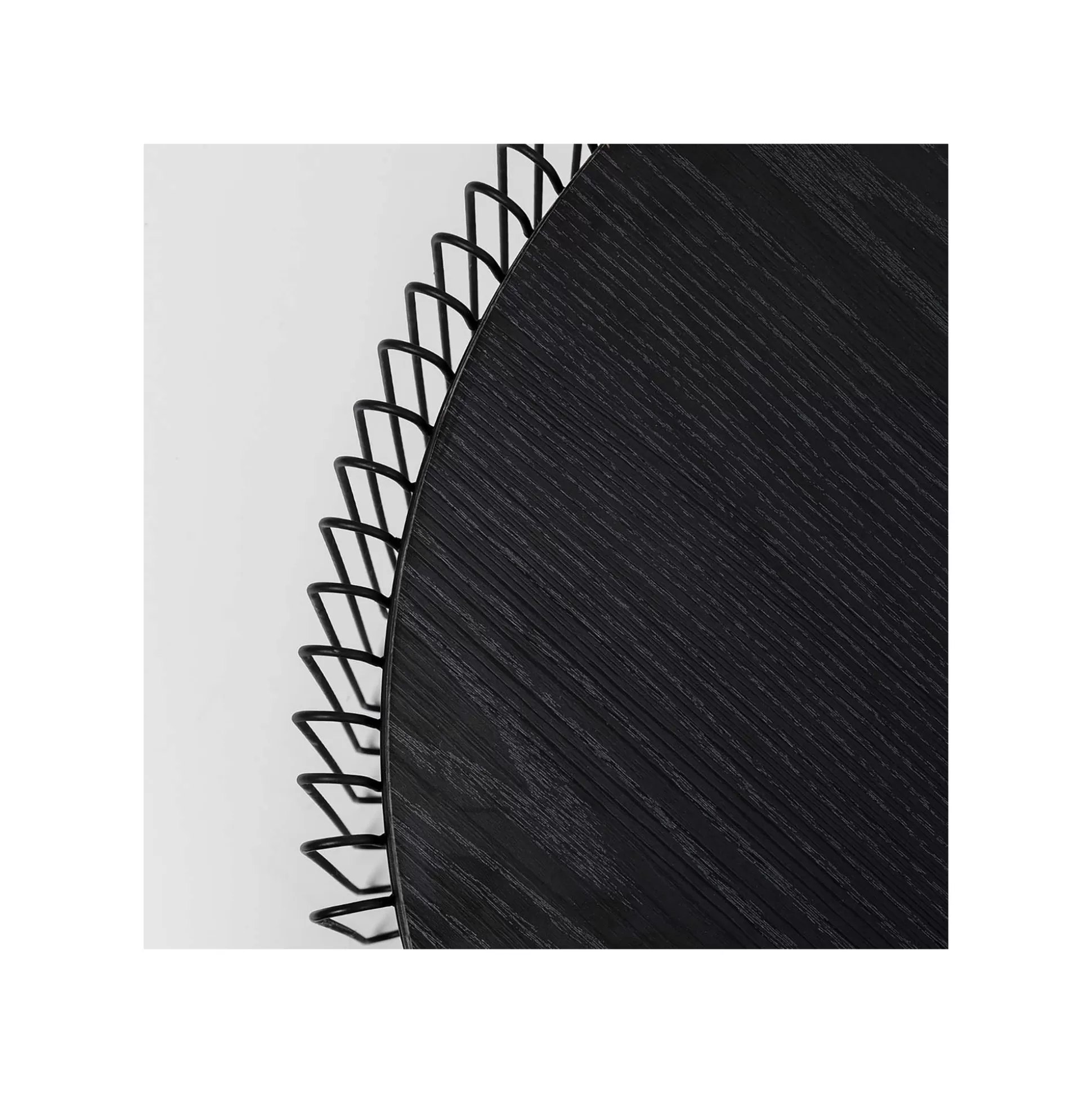 Tables Basses Wire Double Bois Noir Set De 2 ^KARE Design Cheap