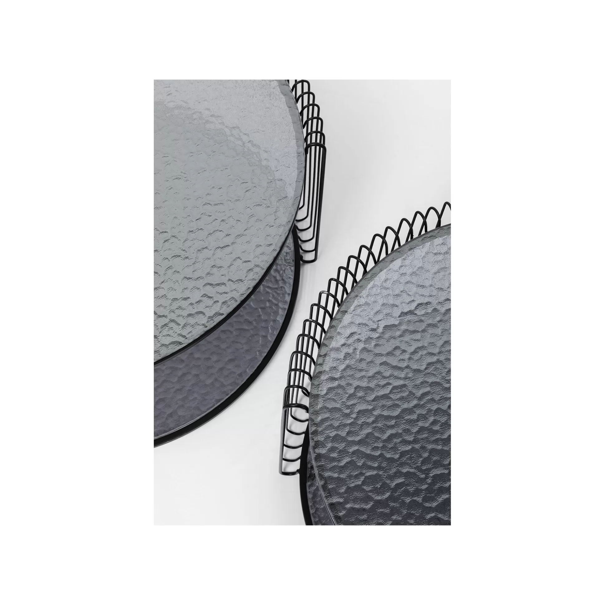 Tables Basses Wire Double Bubble Noires Set De 2 ^KARE Design Cheap