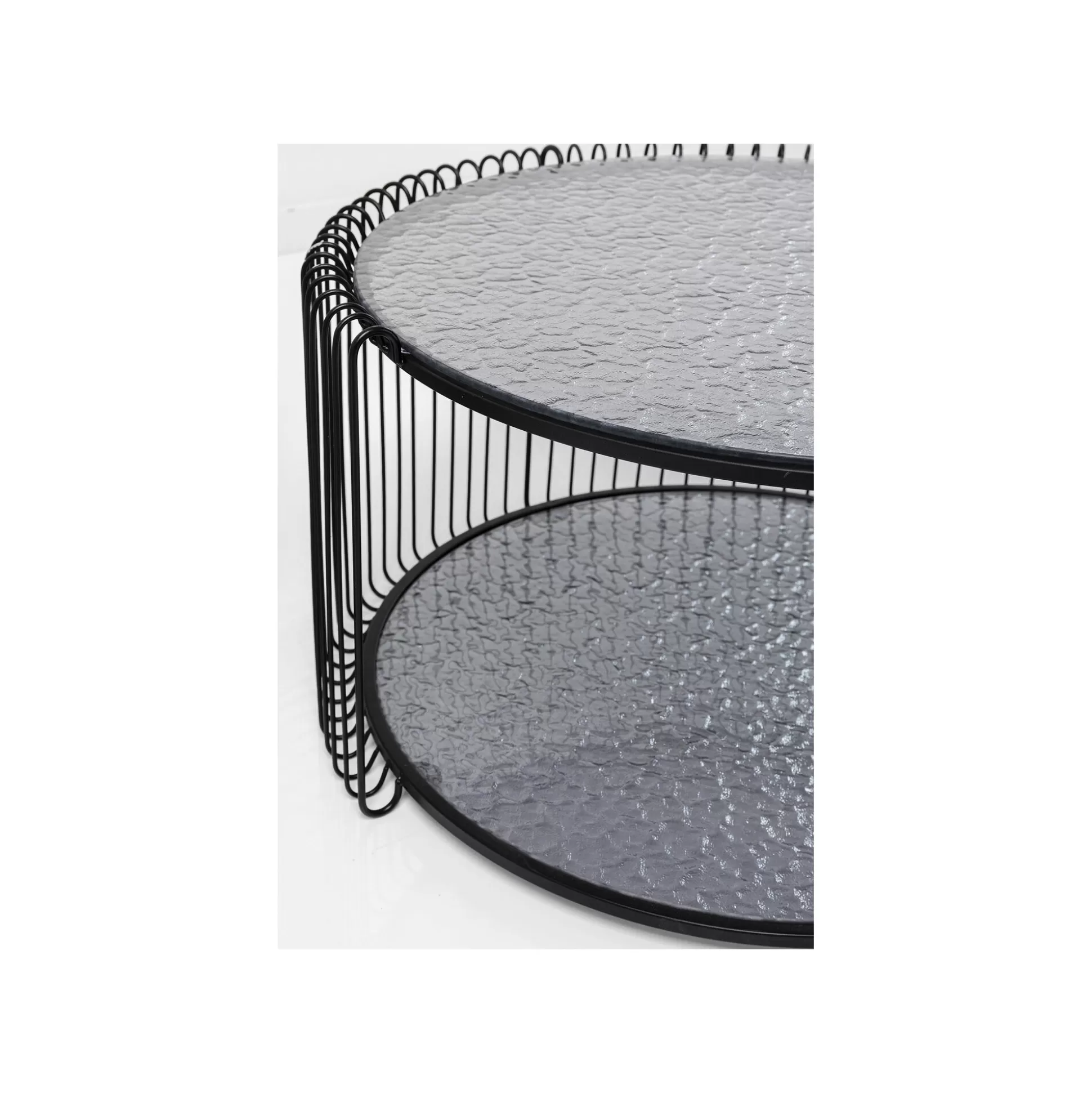 Tables Basses Wire Double Bubble Noires Set De 2 ^KARE Design Cheap