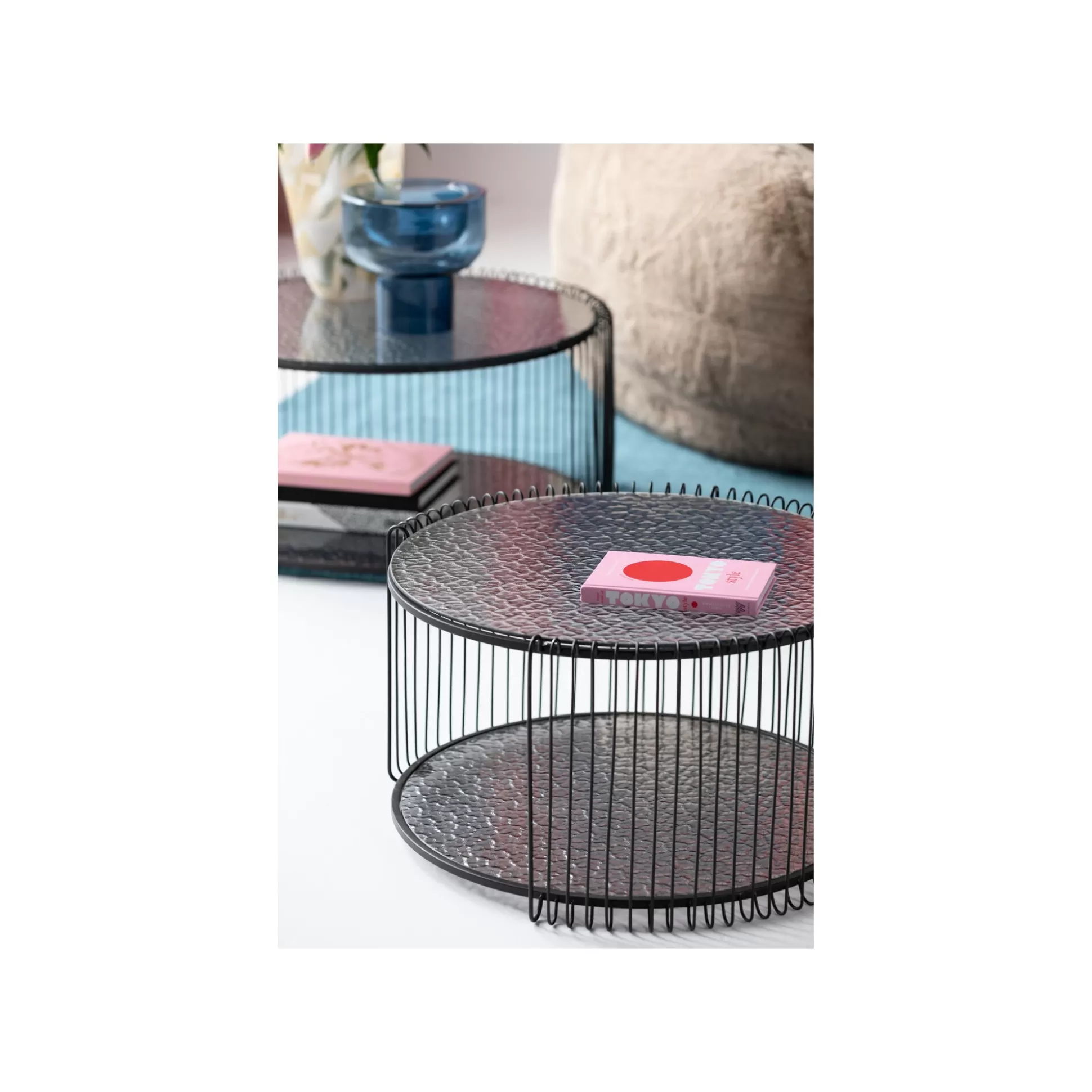 Tables Basses Wire Double Bubble Noires Set De 2 ^KARE Design Cheap