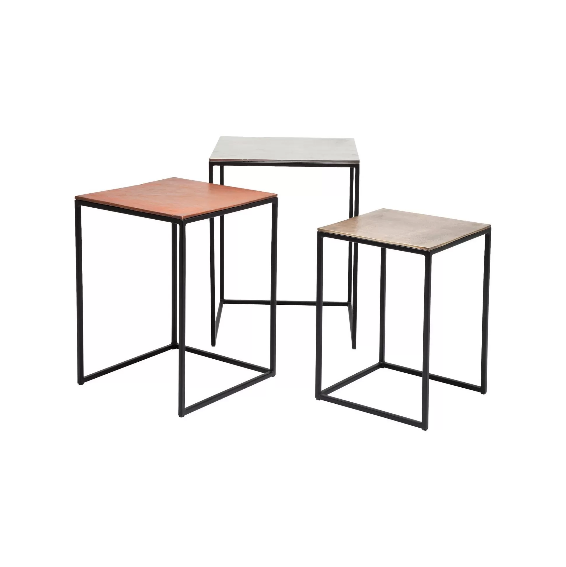 Tables D'appoint Loft Square Vintage Set De 3 ^KARE Design Sale
