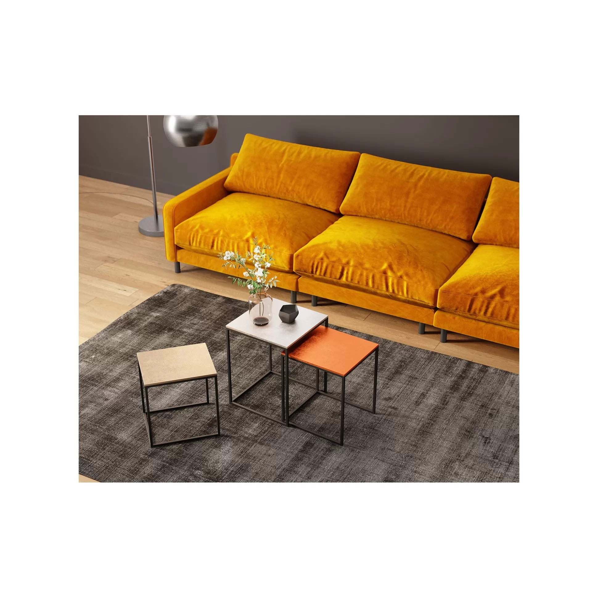 Tables D'appoint Loft Square Vintage Set De 3 ^KARE Design Sale