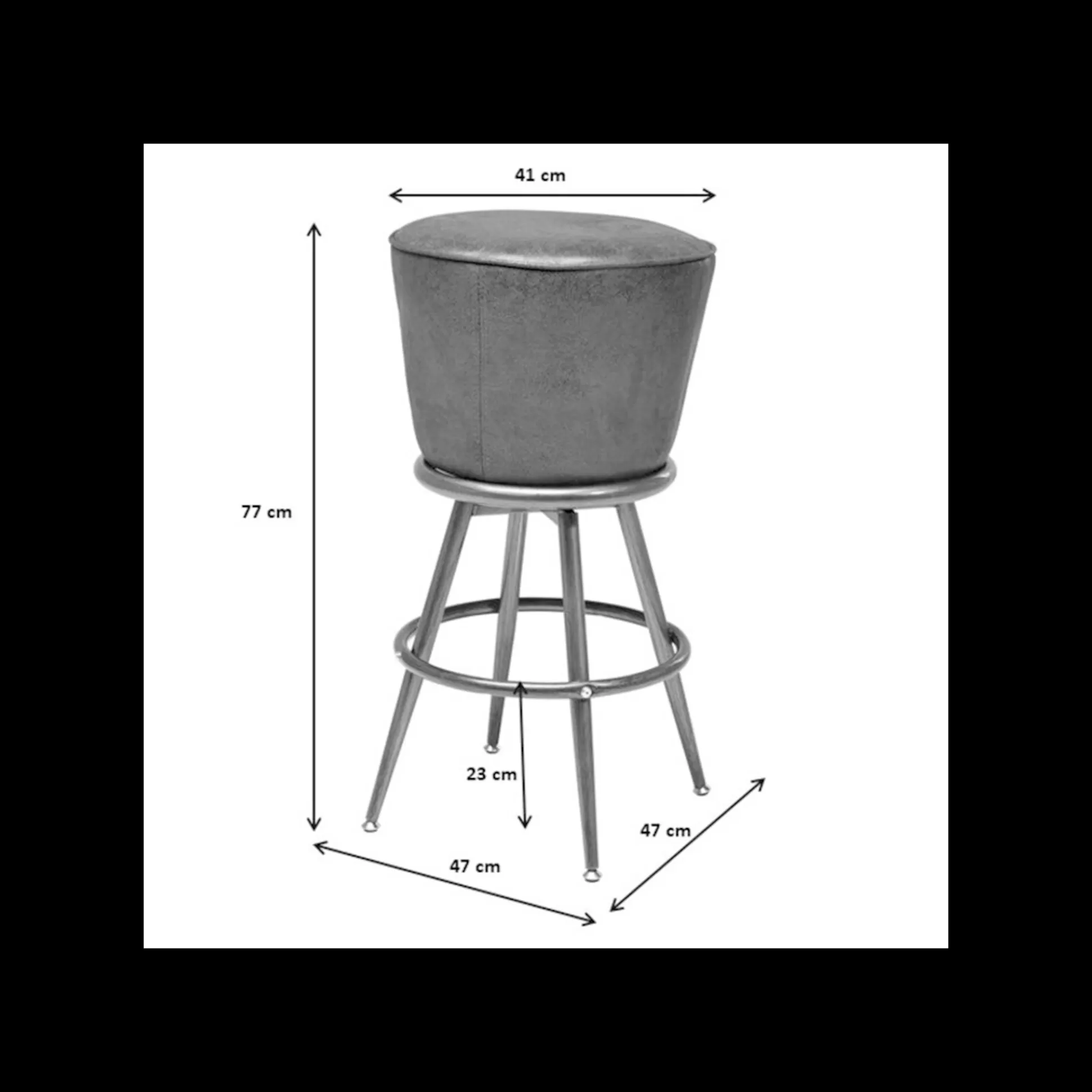 Tabouret De Bar Lady Rock Vintage ^KARE Design Best
