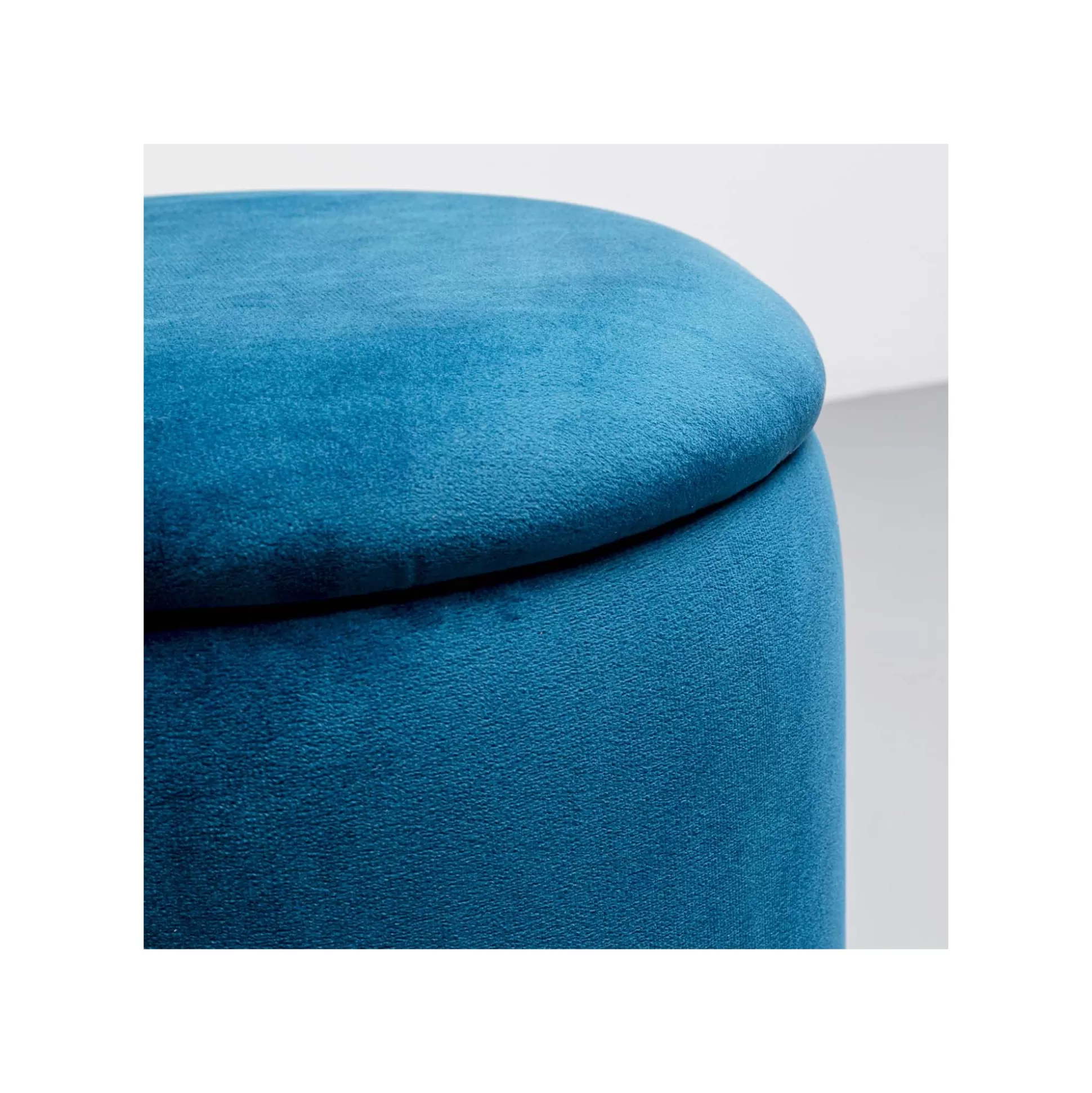 Tabourets-coffres Cherry Bleu Pétrole Et Laiton Set De 2 ^KARE Design Outlet