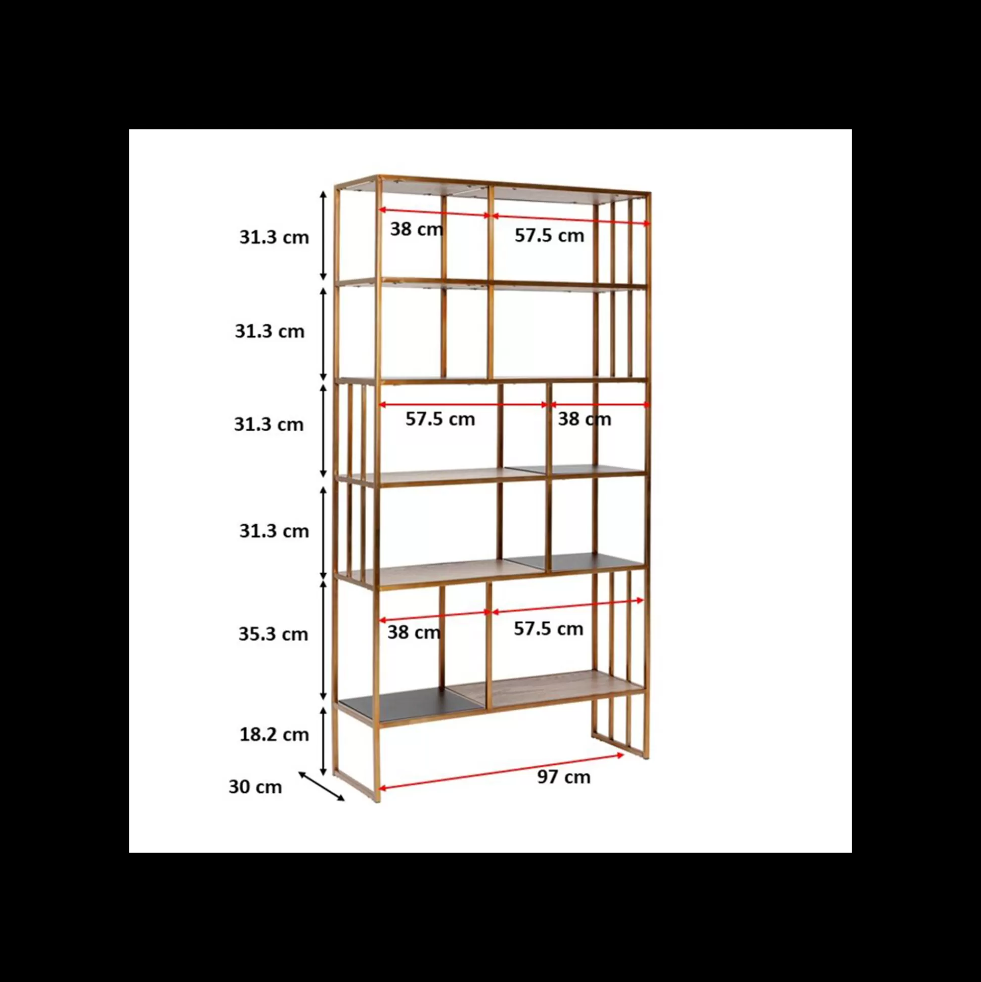 Étagère Cesaro 170x90cm ^KARE Design Outlet