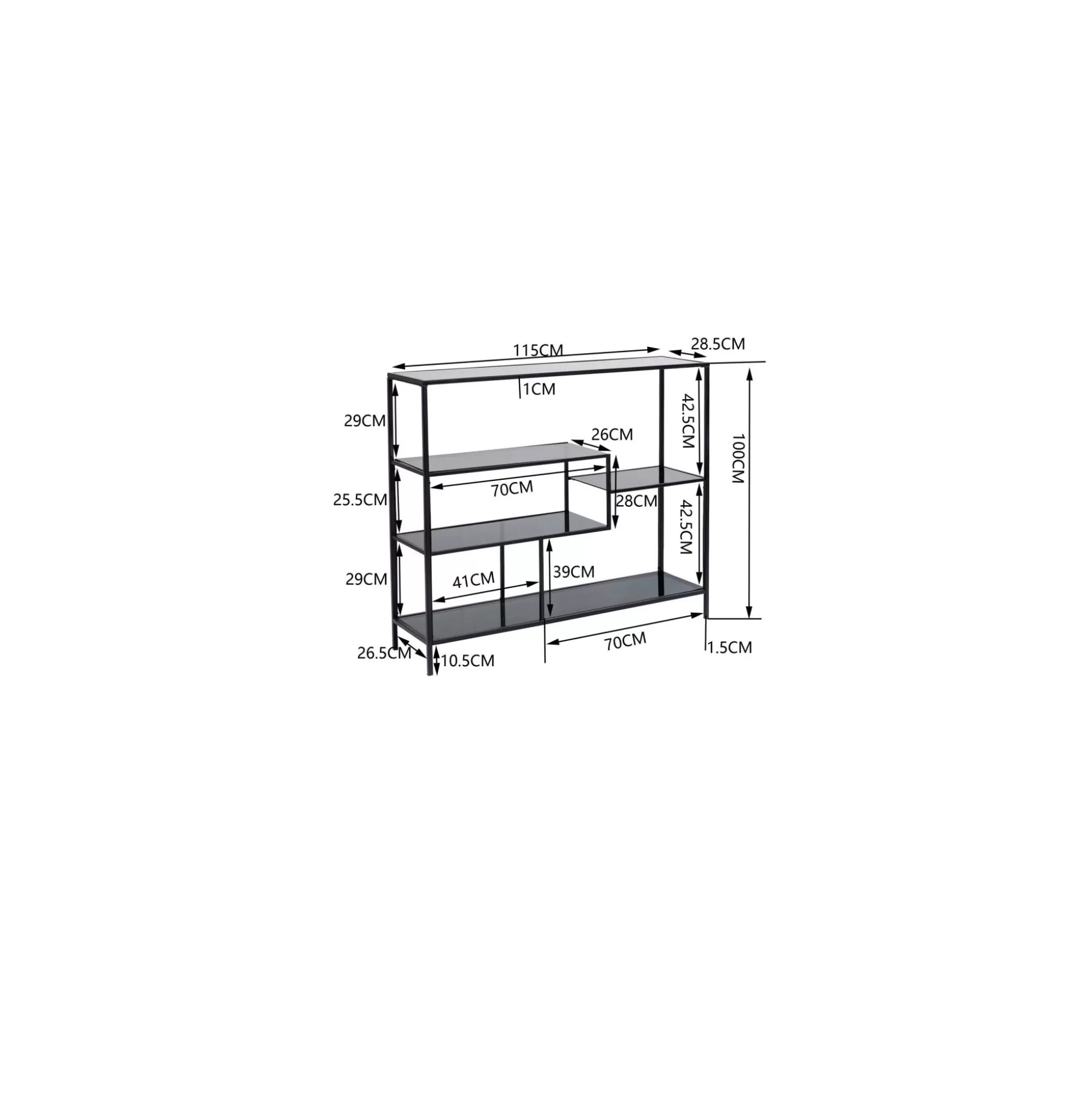 Étagère Loft 100x115cm Dorée ^KARE Design Outlet